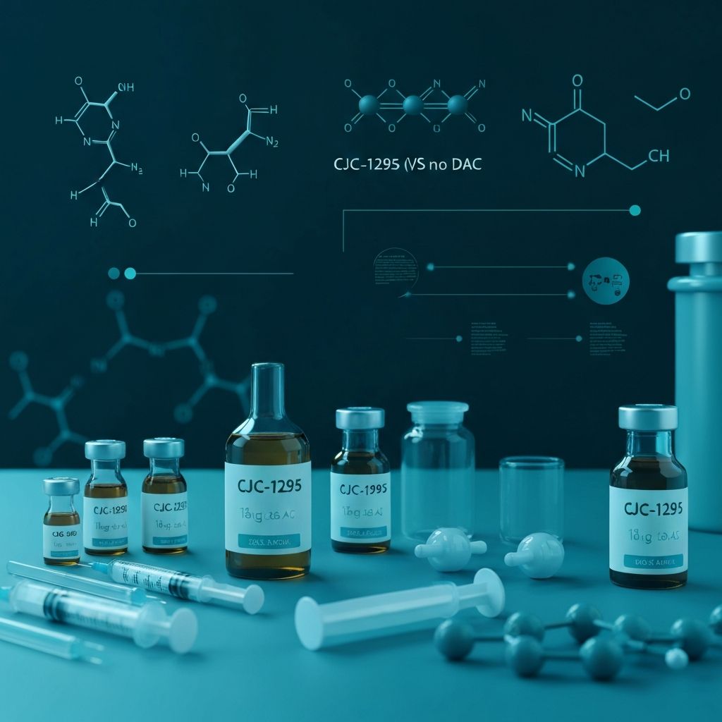 CJC-1295 DAC vs no DAC comparison UK peptide research evaluation guide