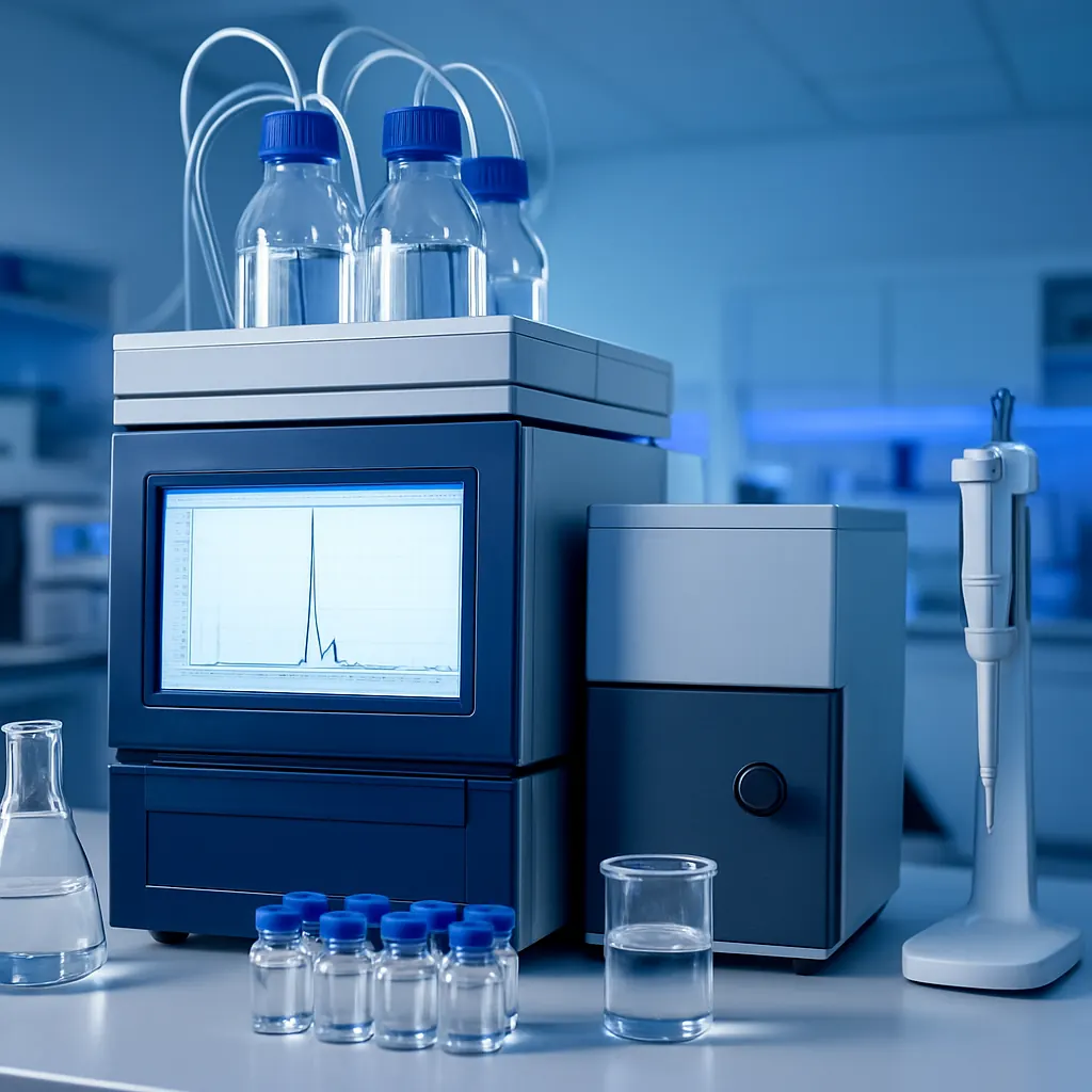 Research-grade peptide sample and certificate documentation in a UK laboratory