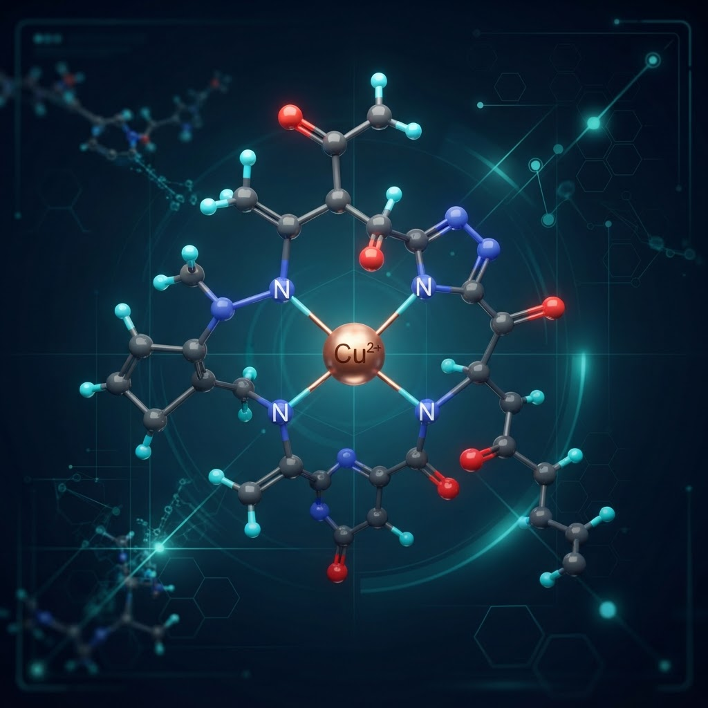 GHK-Cu copper peptide molecular structure for in-vitro research