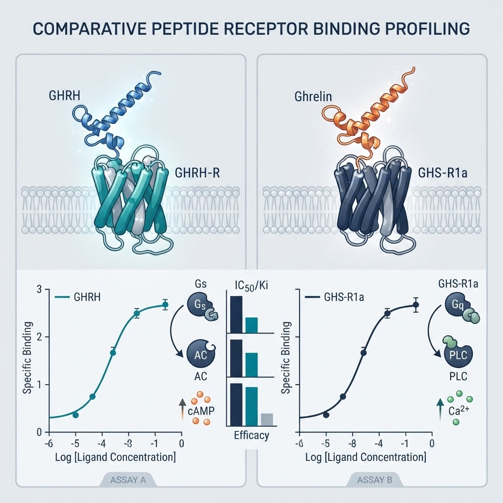 GHRH analogue receptor binding comparison