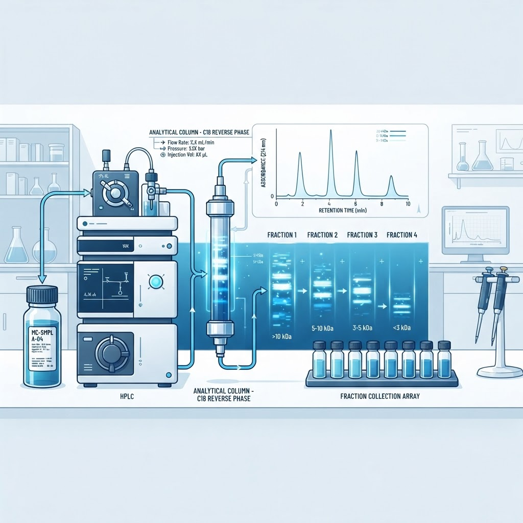 Marine collagen peptide fraction analysis for laboratory research