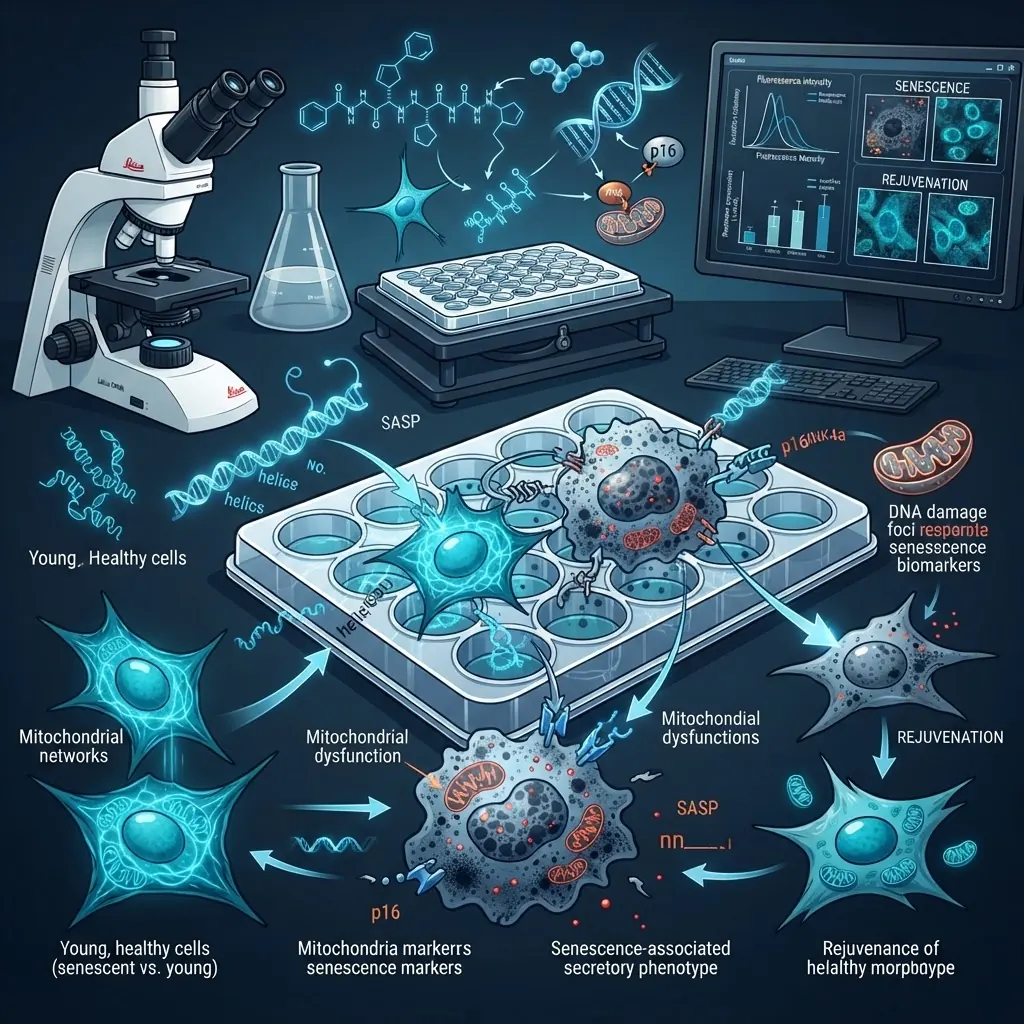 Peptide research in cellular senescence and longevity models