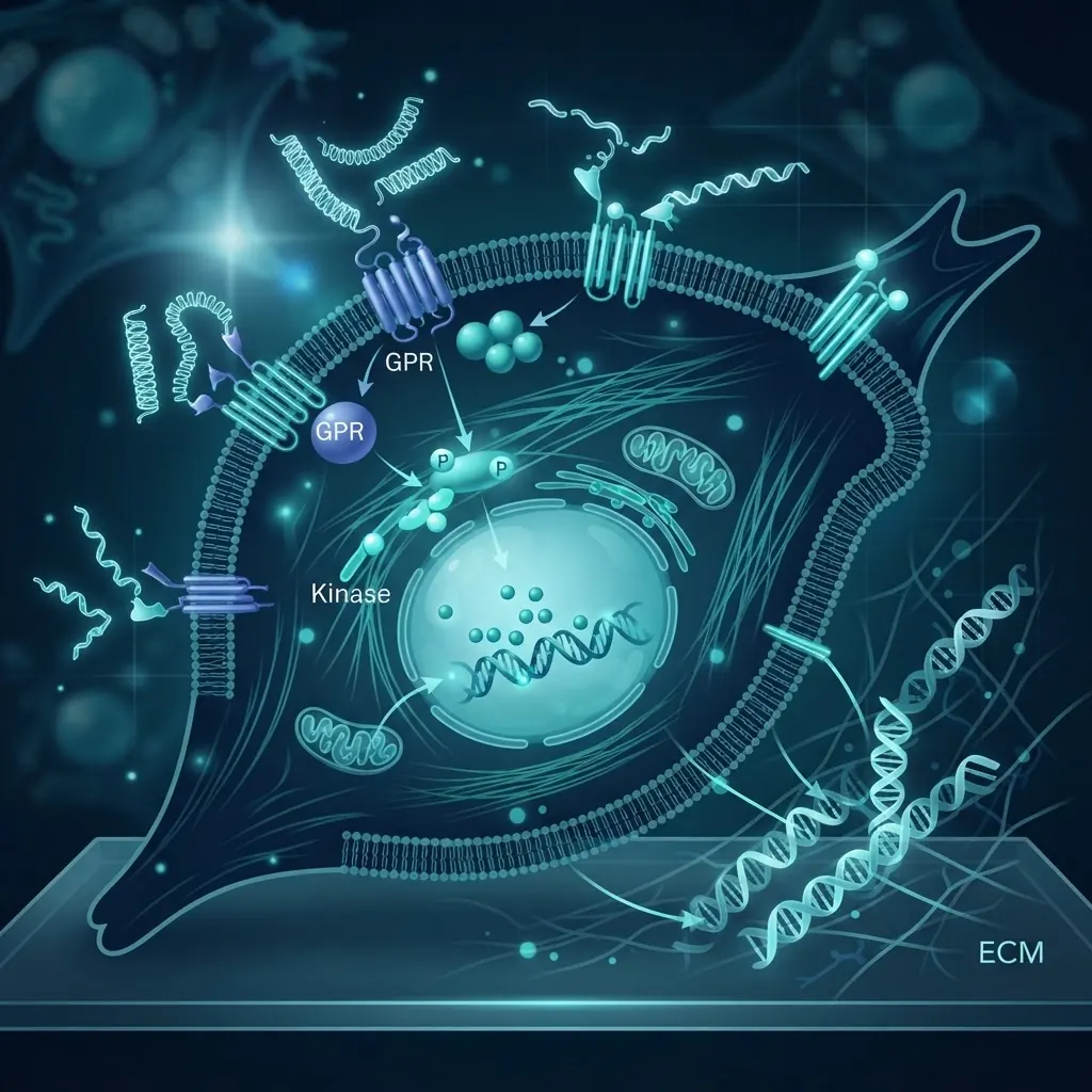 Peptide signaling pathways in dermal fibroblast cell research