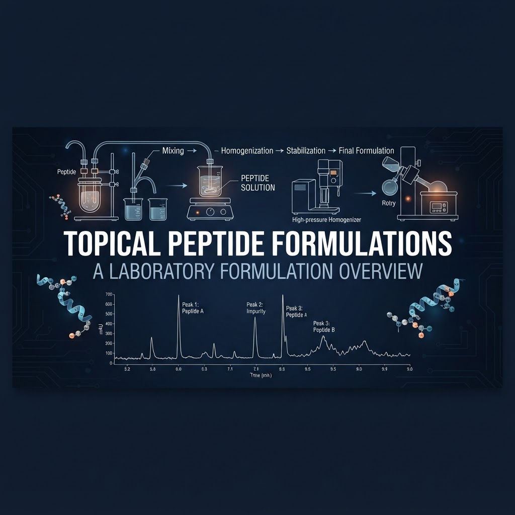 Topical peptide formulation laboratory research overview